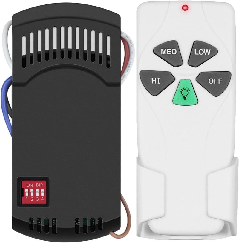 FEKOTS Universal Ceiling Fan Remote Control Kit Replacement for Harbor Breeze Hampton Bay Hunter Litex, 3-Speed Light Dimmer, with FAN28R Receiver, Replace FAN-53T 2AAZPFAN53T KUJCE9103 UC7030T - Image 1